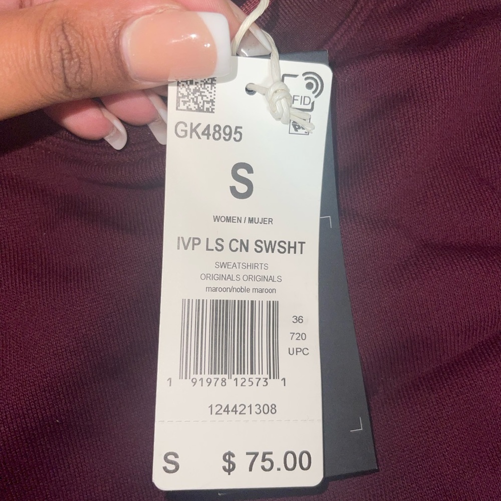 Brand new ivy park crew sweatshirt in burgundy